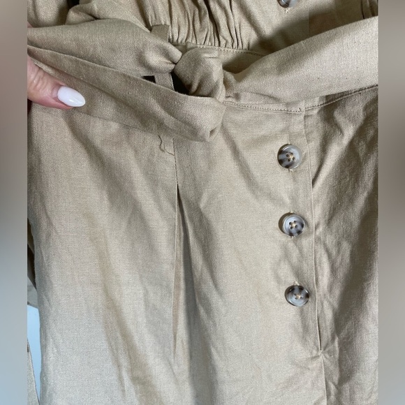 Majorelle Ameera Linen Blend Romper  Nude Tan NWT! Revolve Women’s Sz Large New - Picture 8 of 16